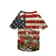 thumbnail image 5 of Dog Clothes for Large Dogs Small Dogs Vintage Floral American Flag Pet Shirt Patriotic 4Th of July Apparel for Small Medium Large Dogs Single Pack, 5 of 5