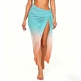 thumbnail image 3 of HVOBTTY Summer Women's Wrap Maxi Skirt Plaid Wrap Cover Up Soft Lightweight Material Multi Functional for Beach Swim Cover Up Outdoor Shawl, 3 of 5