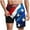 Blue ①, variant on Chiccall Mens Shorts Independence Day Flag Printed Shorts Elastic Waist Drawstring Summer Beach Swim Trunks with Pockets