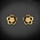 thumbnail image 5 of GIALLO | Aretes de oro 14K broquel 2 Flores oro amarillo GIALLO Para bebés, niñas y mujeres, 5 of 5