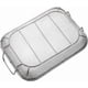 thumbnail image 2 of Square stainless steel grilling basket, practical tray for fruits and vegetables with easygrip handle, 42 x 28 x 10.5 cm (cleaning brush included)., 2 of 5