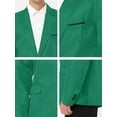 thumbnail image 6 of Unique Bargains Men's Business Slim Fit Sports Coats One Button Formal Blazers M Green, 6 of 6