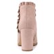 thumbnail image 4 of Botines de Tacón de Bloque Allegra K con volantes para Mujer Rosa Empolvado 40, 4 of 7