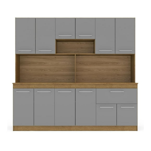Cocina Integral Mobi Argelia 1.77 m en color gris con cafe