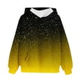 thumbnail image 4 of fnnxnal Big Girls 11-12T Galaxy Gradient Hoodie - Yellow Space Star Print, Soft Polyester Spandex, Casual Everyday Kids Sweatshirt, 4 of 5