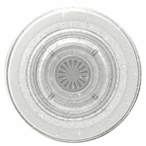 PopSockets PopGrip pour MagSafe Rond avec Anneau Adaptateur Clear Glitter