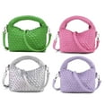 thumbnail image 2 of Vegan Leather Mini Woven Crossbody Shoulder Bag, 2 of 5