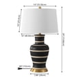 thumbnail image 5 of JONATHAN Y Julian 29" Traditional Classic Ceramic Urn LED Table Lamp, Black/Beige, JYL4026J, 5 of 7