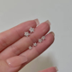 thumbnail image 4 of Pendientes de plata S925 con forma de estrella y aguja de circonita para mujer, pequeños pendientes para dormir libres, con orificios para las orejas que se elevan con sentido avanzado, 4 of 4