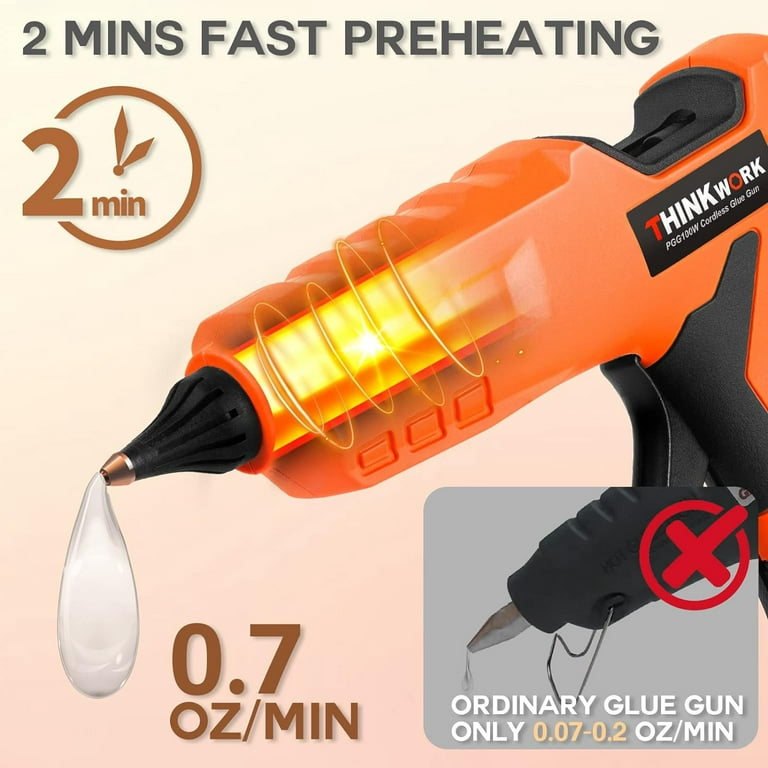20v Cordless Hot Glue Gun Dripfree Fast Heating Full Size Glue Gun With  Insulate