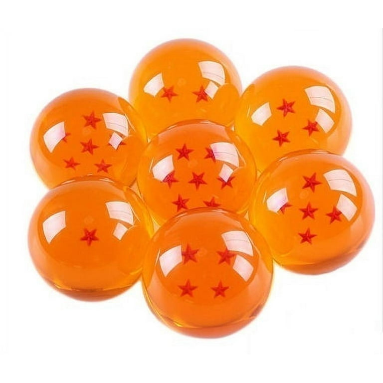 7Pcs JP Anime DragonBall Z Stars Crystal Ball Set Orange Blue 2