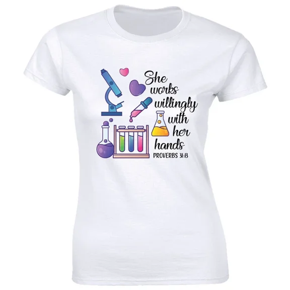DOPASHIRT She Works Willingly With Her Hands Proverbs 31:13 Medical Lab Tech Tee Unisex S-5XL Hot Trending Shirt, Vintage Birthday Gift