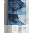 thumbnail image 6 of Abstract Mottled Theme Sheer Curtains for Living Room Bedroom, Light-filtering Sheer Curtain, Blue White Stitching Rod Pocket Voile Window Treatment Drapes, 52’’Wx108’’L, 2 Panels Set, 6 of 7