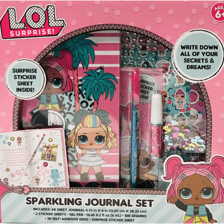 Lol Surprise Sparkling Journal Set Gift Stickers Pen Glue Sequin Birthday 5 6