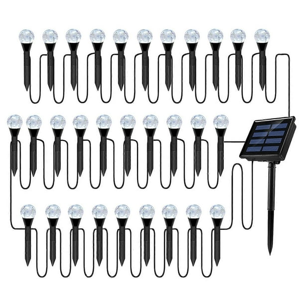 Solar Bubbles Lawn Lamp String Set Outdoor Landscape Decoration IP65 Waterproof Leds Solar-Powered Stake Lights for Pathway/Courtyard/Garden