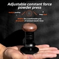 thumbnail image 3 of Tignapoo Tasseur à Café à Profondeur Réglable avec Force Constante de 30lbs, Manche en Bois de Noyer, Base en Acier Inoxydable 304, Fond Plat de 53mm, Design Détachable pour un Nettoyage Facile, 3 of 6