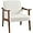 Ivory, variant on HYJY Corduroy Accent Chair, Mid-Century Modern Armchair with Solid Wood Legs, Reading Leisure Chair with High Back for Living Room Bedroom Waiting Room Beige
