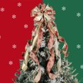 thumbnail image 3 of Christmas tree top bow decoration, Christmas tree hanging ornaments with a large Christmas bow ribbon, ribbon tree bow ribbon ribbon,43.3*11.8in, 3 of 14