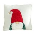 thumbnail image 2 of Nkmbld Christmas Throw Pillow Covers Christmas Pillow Cushion Velvet Embroidery Pillow Cover for Winter Holiday Farmhouse Home Sofa Couch Decoration, White, 2 of 8