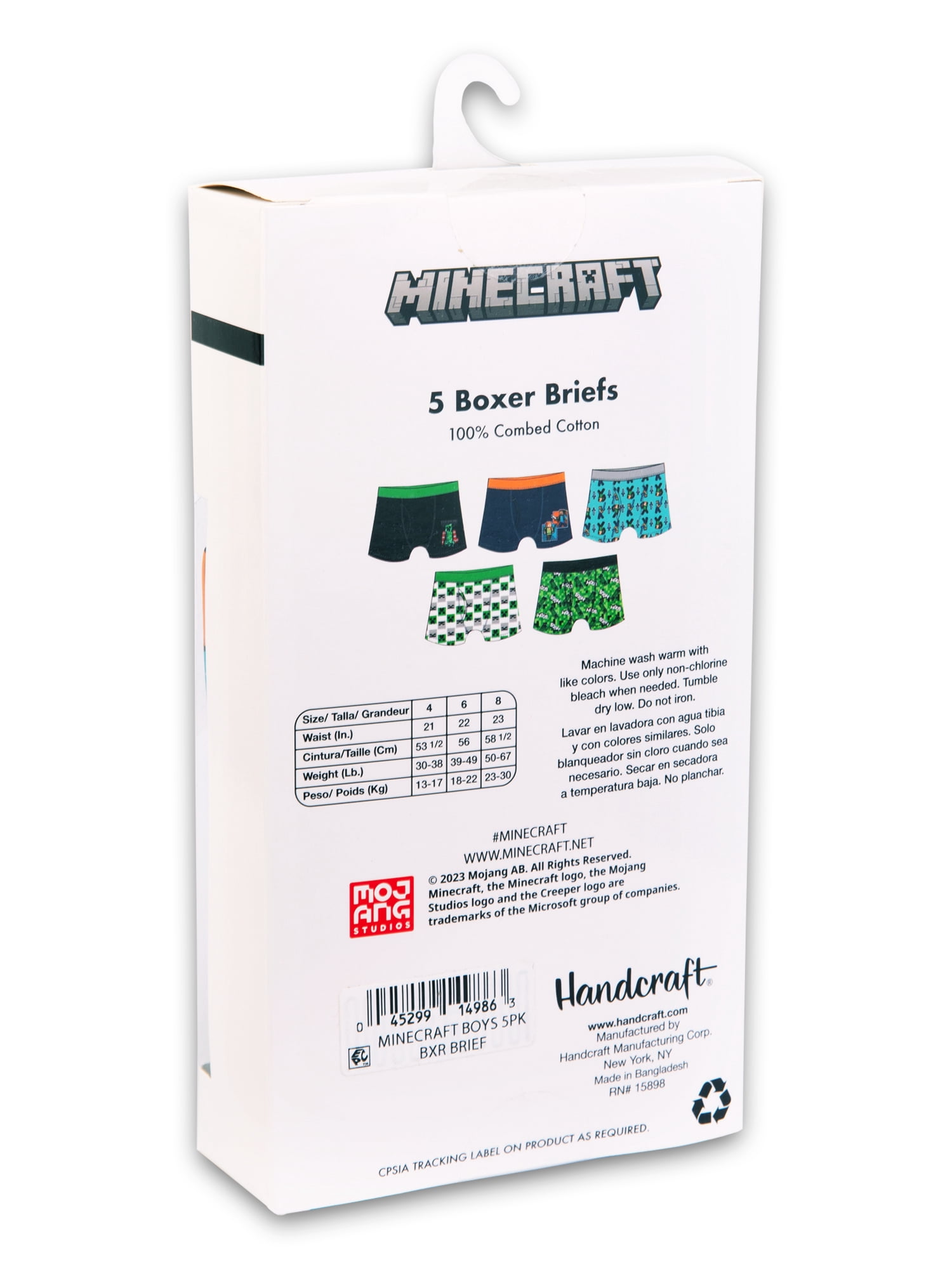 MINECRAFT Cotton Boxer Brief Boys Size 6
