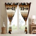 thumbnail image 3 of Rustic Bohemian 30%-50% Blackout Curtains 42"Wx63"L American Southwestern Window Curtains Boho Western Aztec Exotic Curtains & Drapes Men Country Farmhouse Curtains 2 Panels, 3 of 6