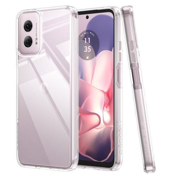 Elegant Choise Case with Screen Protector for Moto G Power 5G 2024 Soft TPU Phone Cover, Clear