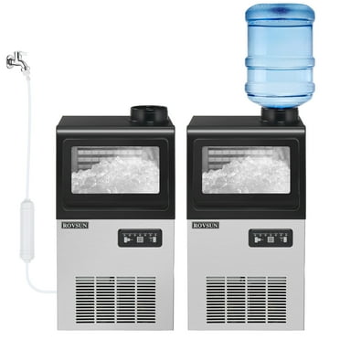 ROVSUN Ice Maker Machine 90 lbs/24H Capacity Freestanding & Countertop, Stainless Steel