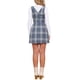 thumbnail image 3 of INSPIRAR CHIC Vestido Pinafore Sin Mangas de Houndstooth para Mujeres XL Cuadro Azul, 3 of 6