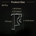 thumbnail image 2 of 36 Pack 2 Inch Clear Valance Clips, Hidden Window Blind Valance Retainer Holder for Horizontal Blind, Style4, 2 of 6