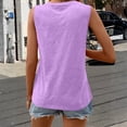 thumbnail image 5 of Women's Summer Sleeveless Shirts Casual V Neck Tank Tops Tunic Casual Basic Shirts True Classic Tees Cute Trendy Clothes Summer Loose Fit Clothes Womens Tops 2026 Purple S, 5 of 5
