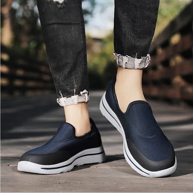 Zapatillas de deporte transpirables de malla para hombre y mujer, verano 2023, zapatos informales ligeros y suaves de alta calidad para parejas, zapatos para caminar para hombre mayor 45 Gao Jinjia LED