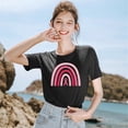 thumbnail image 2 of MOUSYA Cancer Shirt Women Breast Cancer Shirts Pink Ribbon Breast Cancer Awareness Rainbow T-Shirts Cancer Short Sleeve Tops, 2 of 6