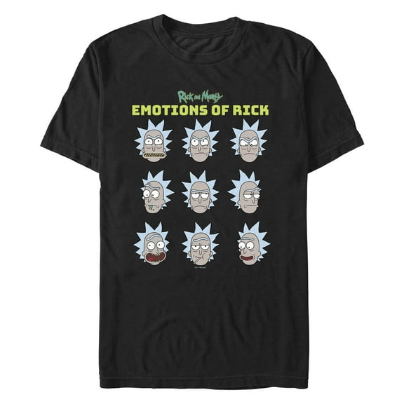 Men's Rick and Morty Emotions of Rick  Graphic T-Shirt