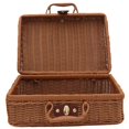thumbnail image 1 of Picnic Basket,Woven Vintage Suitcase Woven Storage Basket Rattan Storage Case Picnic Weave Laundry Basket B, 1 of 5