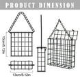 thumbnail image 3 of THHEIC Square Metal Wire Suet Bird Feeder Cage, Durable Outdoor Hanging Feeder for Woodpeckers, Rust Proof Garden Bird Cage with Easy Clean Design and Suet Holder, Bird Feeder, 3 of 9