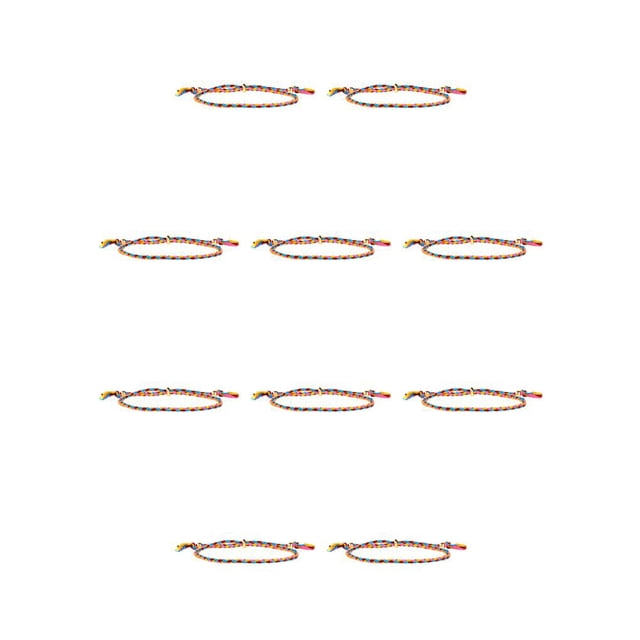 Pulseras de Hilo Qarigey Adorno de Mano Accesorios de joyería con decoraciones de borlas Tipo 26 10piezas