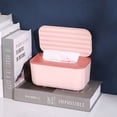 thumbnail image 4 of Ficarrico Soporte moderno para caja de pañuelos de escritorio, caja dispensadora de pañuelos faciales, soporte para cubierta, organizador de servilletas, caja de pañuelos húmedos, 4 of 5