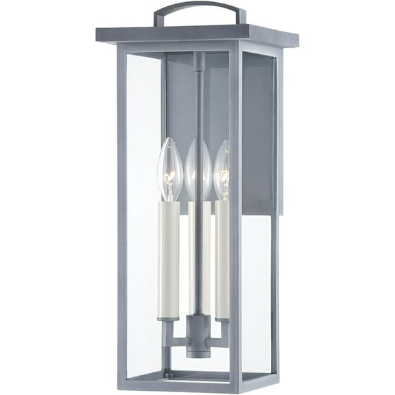 Troy-Standard B7522-WZN Eden - 3 Light Wall Sconce 18 inches Tall and 7.5 inches Wide - Weathered ZINC