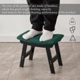 thumbnail image 4 of Foot Stool Ottoman and Footstool Small Sofa Foot Rest Bamboo Foot Stool Under Desk Extra Seating for Living Room Bedroom and Kitchen (Natural Stool Legs - Surface), 4 of 7