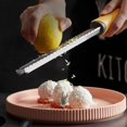 thumbnail image 4 of Kitchen Cheese Grater & Lemon Zester -ergonomic Handle - Easy To Grate Or Zest Lemon, Orange, Citrus(1pc, Yellow), 4 of 5