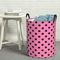 thumbnail image 6 of Goofa Rose red polka dots Printed Circular Hamper,Laundry Basket with Handles,Storage Baskets Foldable,Large Capacity Laundry Hamper-, 6 of 6