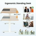 thumbnail image 4 of YYAo Stand Up Desk, Ergonomic Standing Workstation,55 x 28 Inch Electric Standing Sit-Stand Height Adjustable Splice Board, 4 of 8