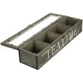 thumbnail image 5 of MyGift 4-Compartment Vintage Gray Wood Tea Bag Storage Organizer with Clear Lid, 5 of 7