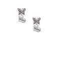 thumbnail image 2 of Delight Jewelry Silvertone Small ''Daughter'' Heart with Clear Crystal Silvertone Antiqued Butterfly Post Earrings, 2 of 4