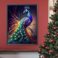 thumbnail image 2 of Pintura de diamante 5D DIY taladro redondo completo magnífico kit de pavo real decoración del hogar 30x40cm, 2 of 9