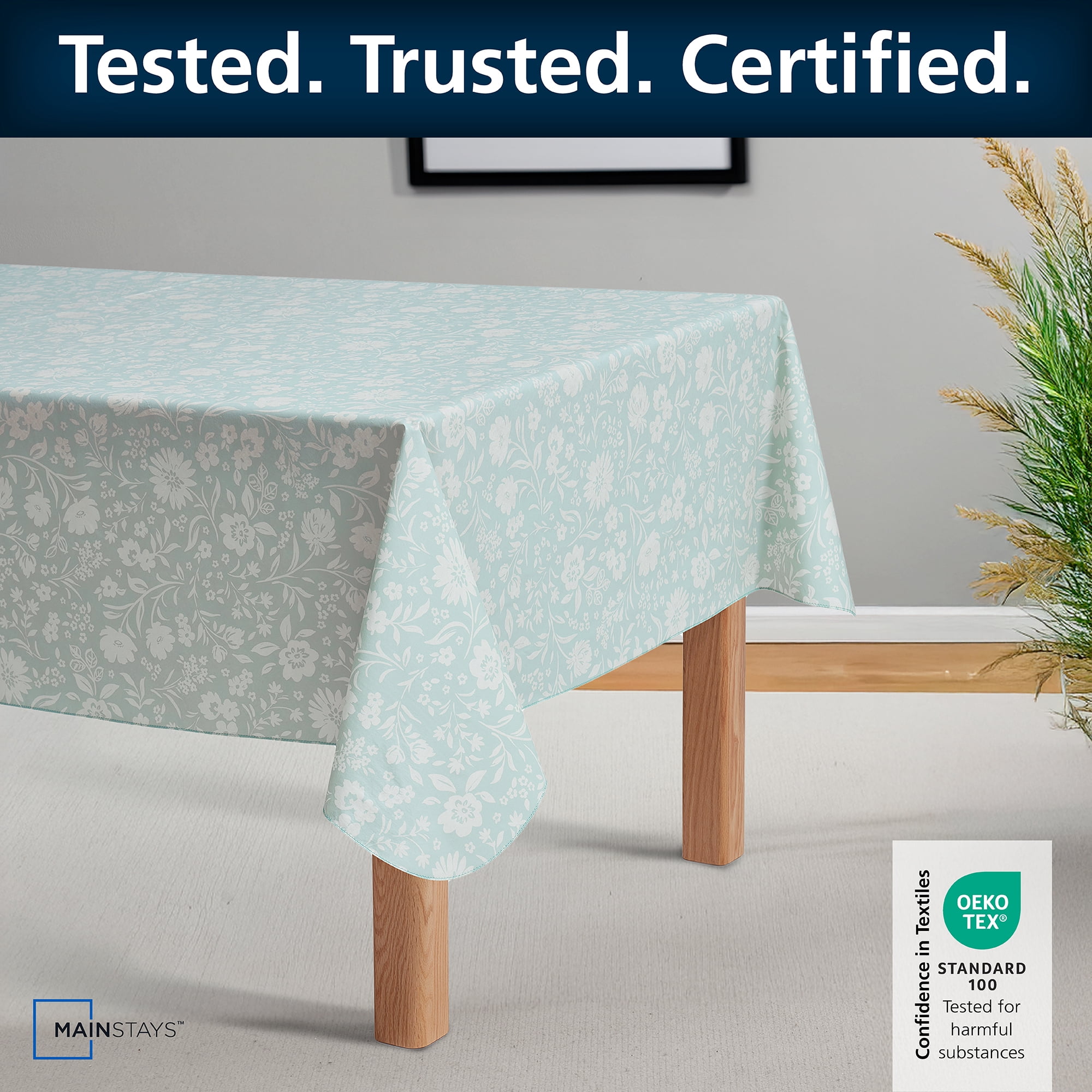 Mainstays Floral Print PEVA Tablecloth 60"x 102" Rectangle
