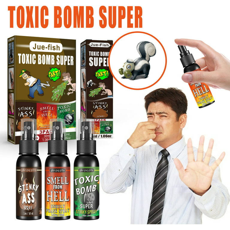 Clearance! EQWLJWE 3PCS Fart Spray Combo Pack - Stinky Ass ,Toxic Bomb and  Smell from Hell - Nasty Smelling Prank Spray - 1 Ounce Each