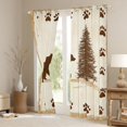 thumbnail image 3 of Manfei Jungle Wildlife Black Out Curtains,Cute Bear Paws Curtains Pack of 2 (42x63 Each),Beige Brown Bedroom Curtains For Men Women,Microfiber Bedroom Decor, 3 of 6