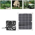 thumbnail image 4 of Solar Panel Fan, 3000 Rpm 10W 6V Simple  Silicon Plastic 10W Solar Panel Fan Kit Wide Applicability  for Greenhouse for Household, 4 of 8