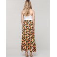 thumbnail image 3 of Doublju Women's Slit Front Color Buttoned Closure Maxi Skirt With Plus Size, 3 of 5